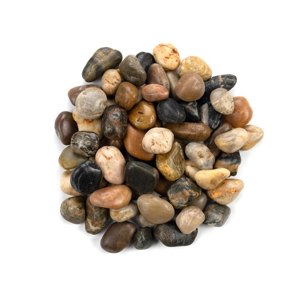 Mixed Polished 0.5 Cu. Ft . 2 Cm To 3 Cm Pebbles. 40 Lb. Bag